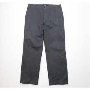 Vintage Y2K 2002 Gap Mens 36x34 Heavyweight Loose Fit Wide Leg Twill Pants Gray